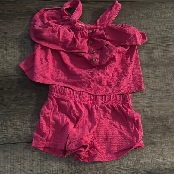 Carter’s summer Pink Two-Piece Buttoned Set - Picture 1 of 1
